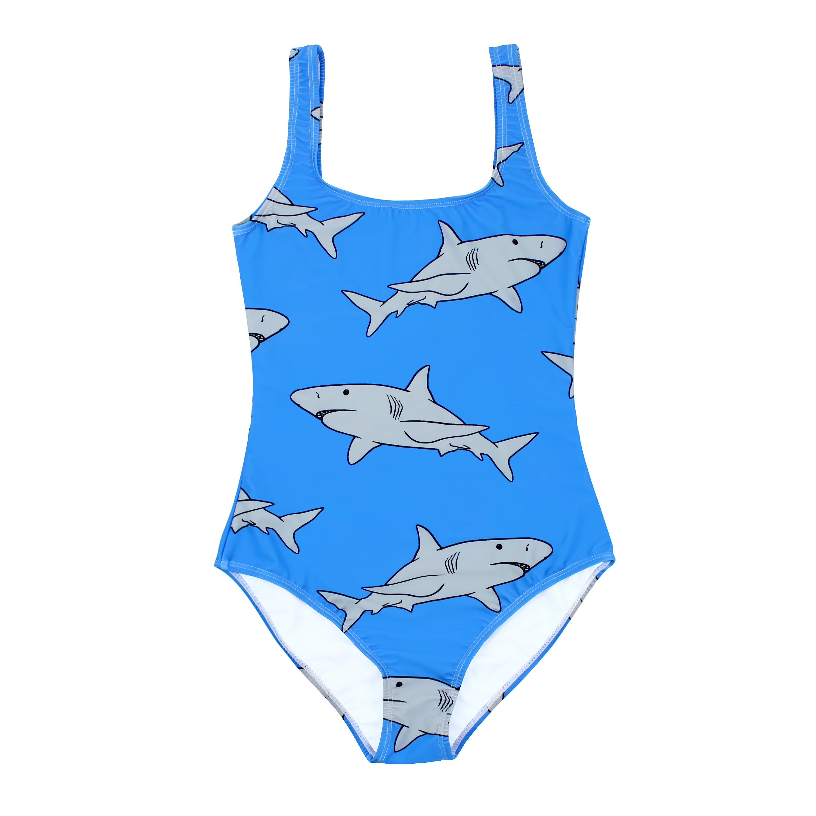 BATOKO Shark Swimsuit  Great White Print One-Piece Swimming Costume